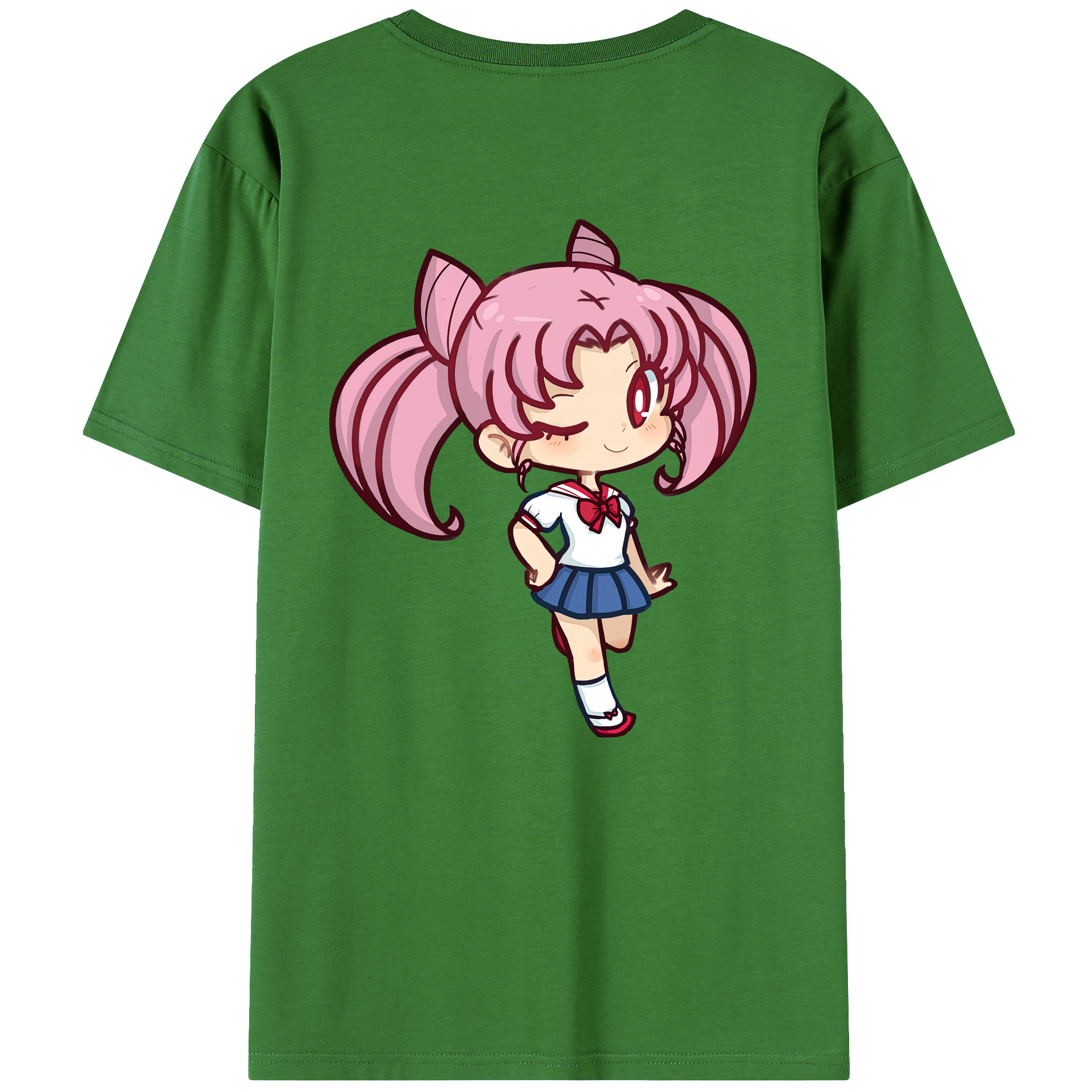 （画像用） 美少女戦士セーラームーン ちびうさ Sailor Moon Chibiusa Tsukino Usagi Small Lady Serenity レディース半袖Tシャツ(バックプリント)